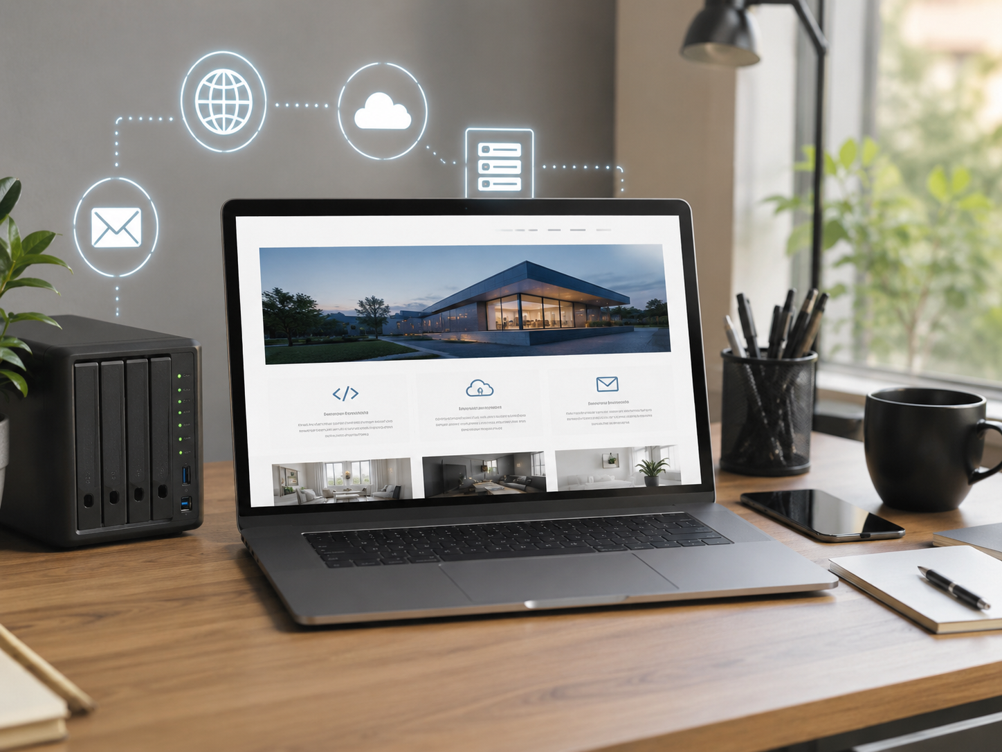 Desarrollo web, alojamiento, dominios, correo profesional y mantenimiento digital para negocios Gyalux