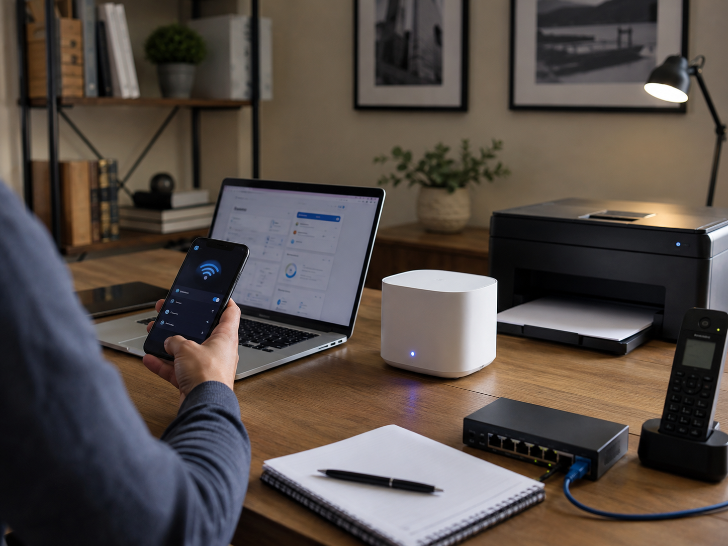 Instalación y mejora de redes WiFi, soporte informático, impresoras y equipos para hogar y negocio Gyalux